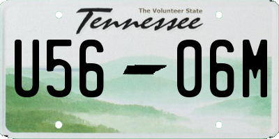 TN license plate U5606M