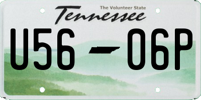 TN license plate U5606P