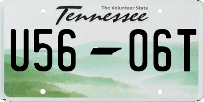 TN license plate U5606T