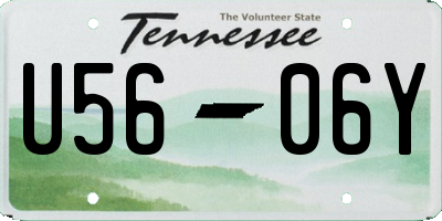TN license plate U5606Y