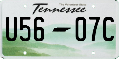 TN license plate U5607C