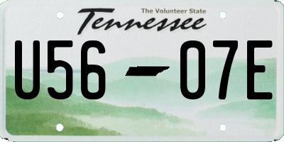 TN license plate U5607E