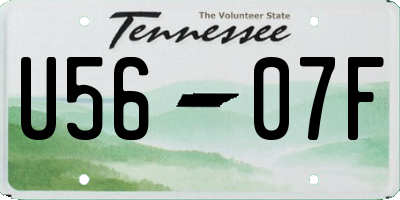 TN license plate U5607F