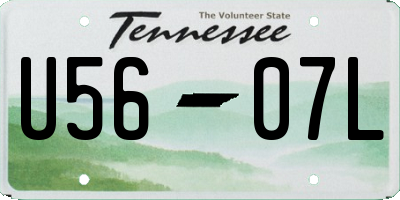 TN license plate U5607L