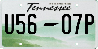 TN license plate U5607P