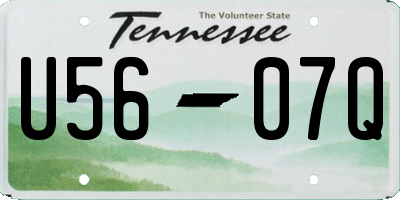 TN license plate U5607Q