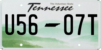 TN license plate U5607T