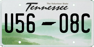 TN license plate U5608C