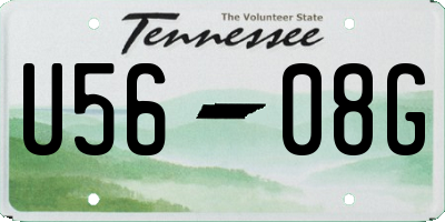 TN license plate U5608G