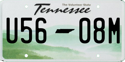 TN license plate U5608M