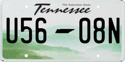 TN license plate U5608N