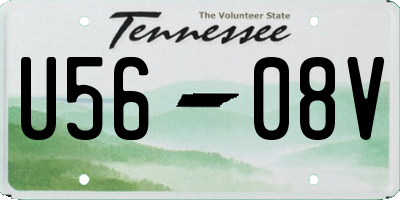 TN license plate U5608V