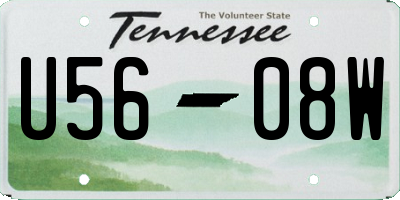 TN license plate U5608W