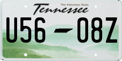 TN license plate U5608Z