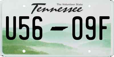 TN license plate U5609F