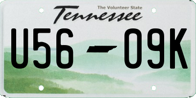 TN license plate U5609K