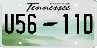 TN license plate U5611D