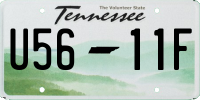 TN license plate U5611F