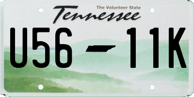 TN license plate U5611K