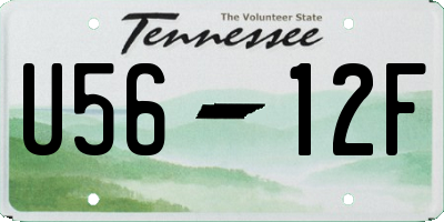 TN license plate U5612F