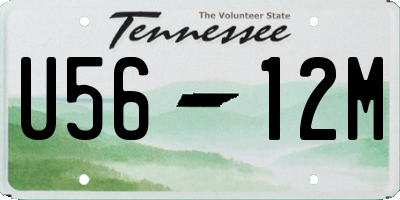 TN license plate U5612M