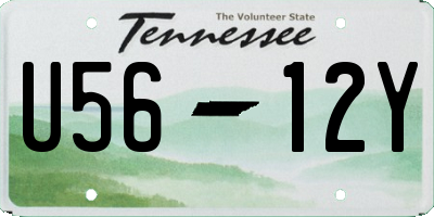 TN license plate U5612Y