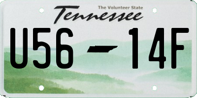 TN license plate U5614F