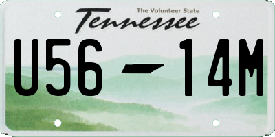 TN license plate U5614M