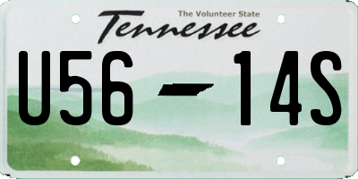TN license plate U5614S