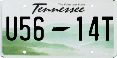 TN license plate U5614T