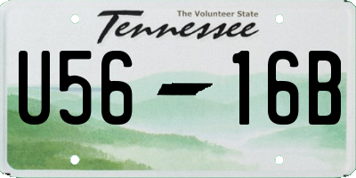TN license plate U5616B