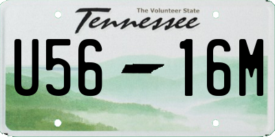 TN license plate U5616M
