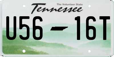 TN license plate U5616T