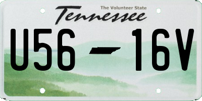 TN license plate U5616V