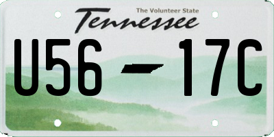 TN license plate U5617C