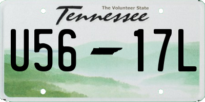 TN license plate U5617L