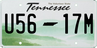 TN license plate U5617M