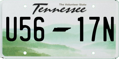 TN license plate U5617N
