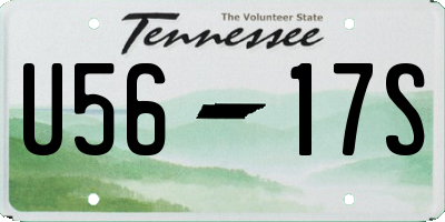 TN license plate U5617S