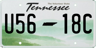 TN license plate U5618C