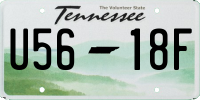 TN license plate U5618F
