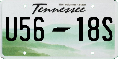 TN license plate U5618S