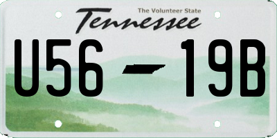 TN license plate U5619B