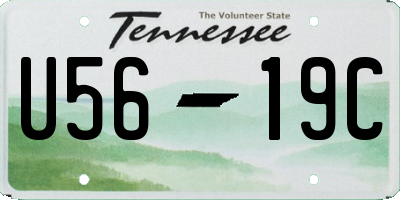 TN license plate U5619C