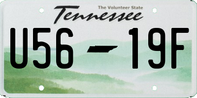 TN license plate U5619F