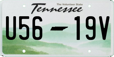TN license plate U5619V