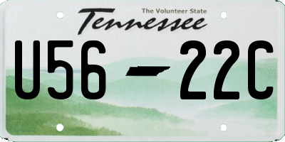 TN license plate U5622C