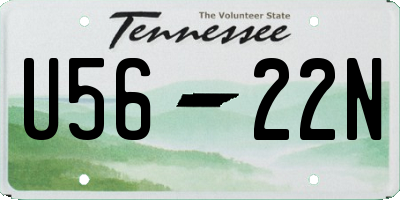 TN license plate U5622N
