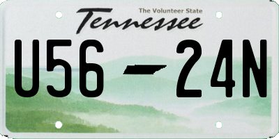 TN license plate U5624N
