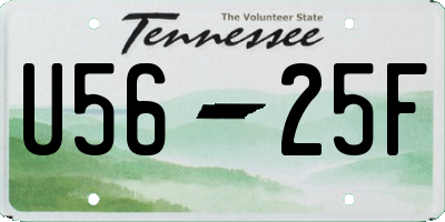 TN license plate U5625F